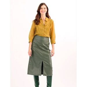 CAbi Kick it faux leather skirt
